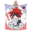 Eito HUNDRED LINE Knitted Blankets Flannel Last Defense Academy Lightweight Throw Blankets for Outdoor Travel Bedspread