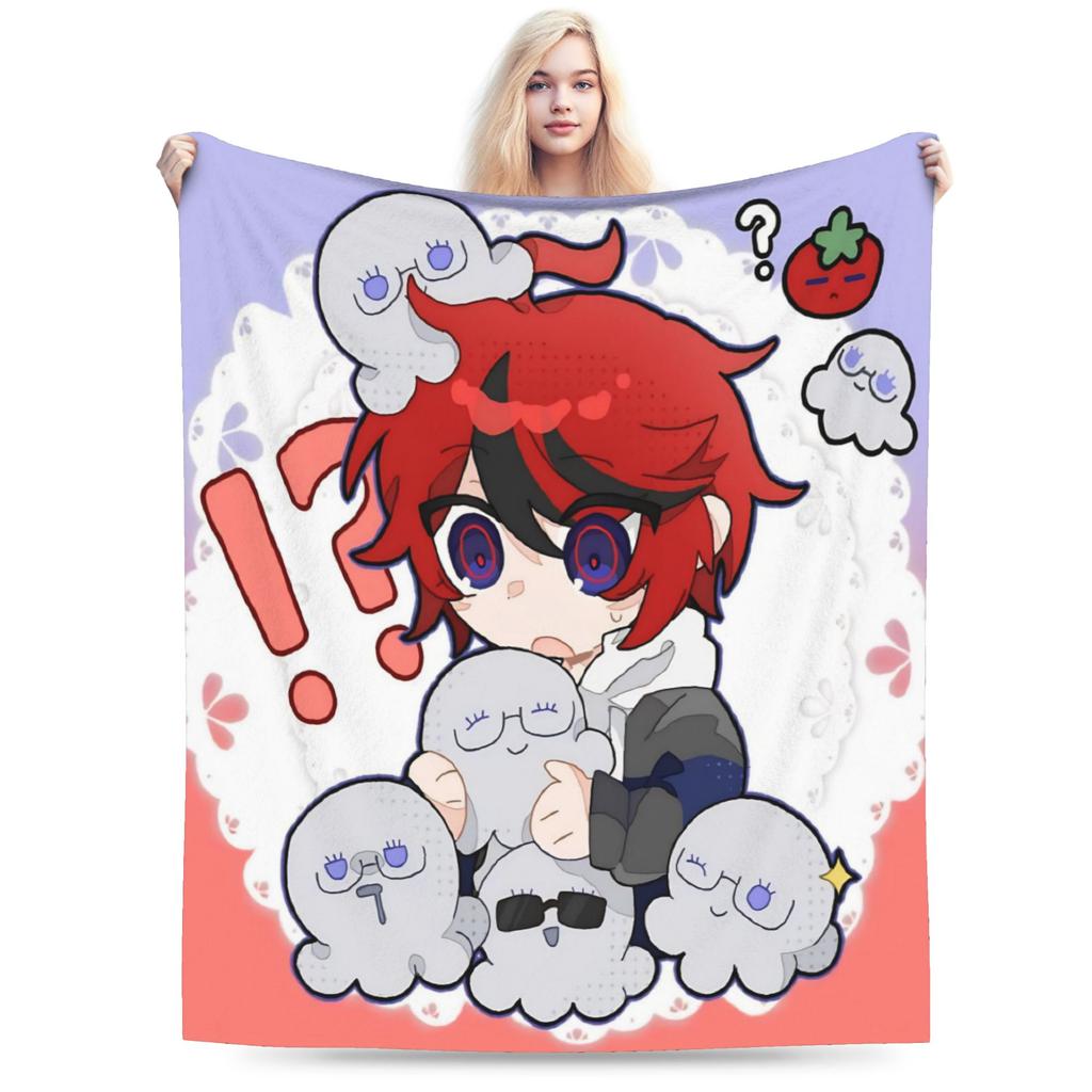 Eito HUNDRED LINE Knitted Blankets Flannel Last Defense Academy Lightweight Throw Blankets for Outdoor Travel Bedspread
