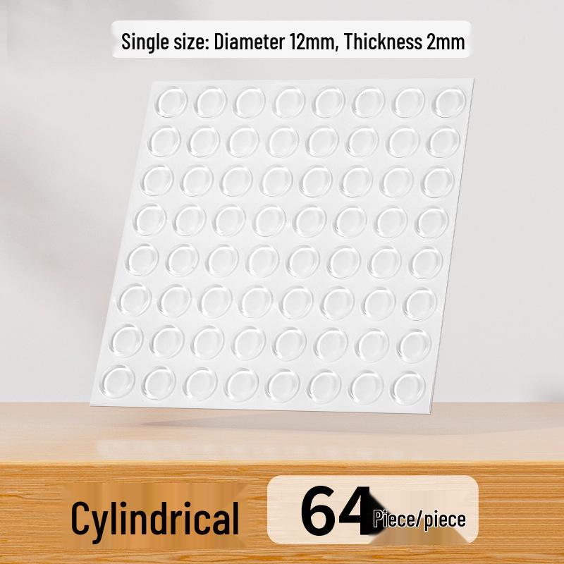 Self-Adhesive Silicone Anti-Collision Beads: Transparent Door Handle & Toilet Lid Shock Absorbers