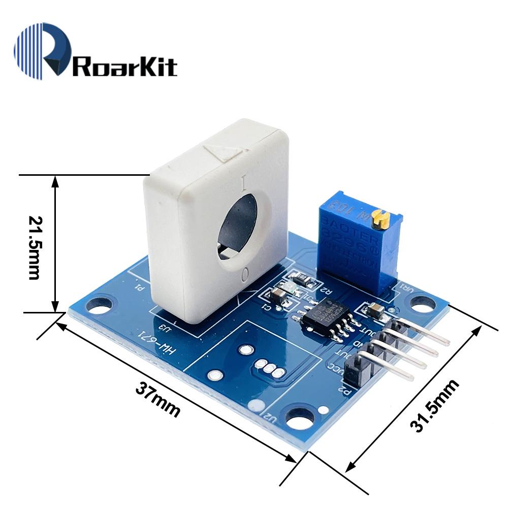 DC 5V WCS1800 Hall Current Detection Sensor Module 35A Precise With Short Circuit Overcurrent Signal Lamp A/D conversion