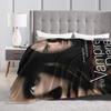 V-Vampire Diaries  Blanket Quality Warm Soft  Throw Blanket Winter Kids Adult Couch Chair Sofa Bed Funny Bedspread