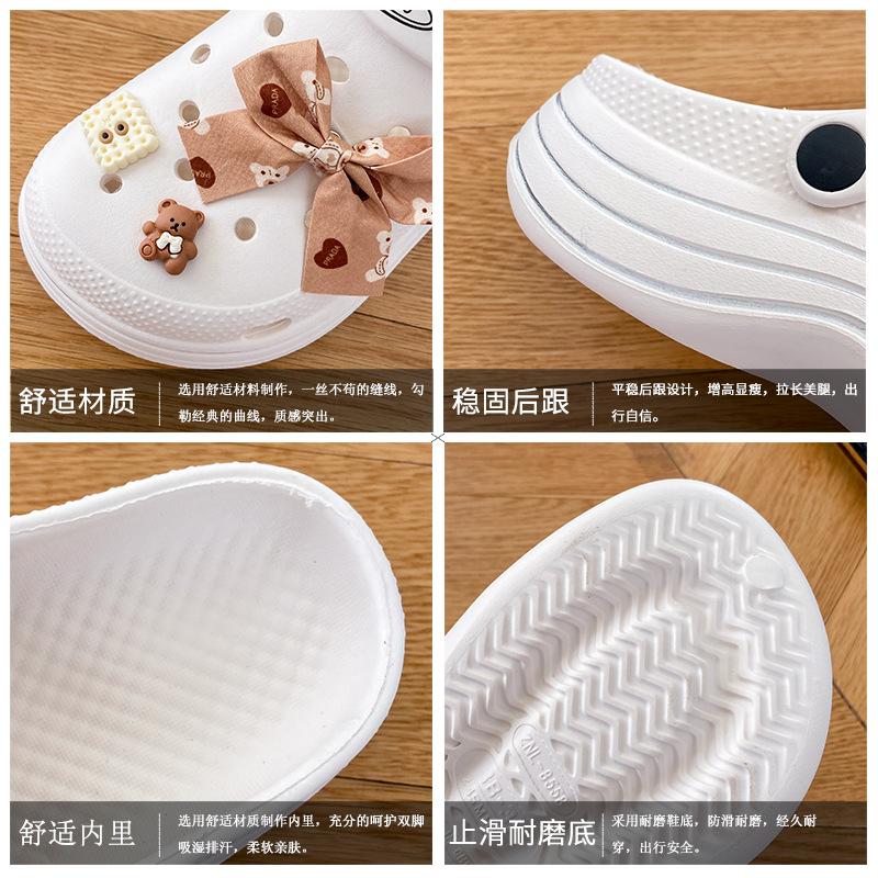 Lochschuhe Damen Sommerbekleidung neue süße Sandalen Plateau rutschfest Strand Krankenschwesternslipper