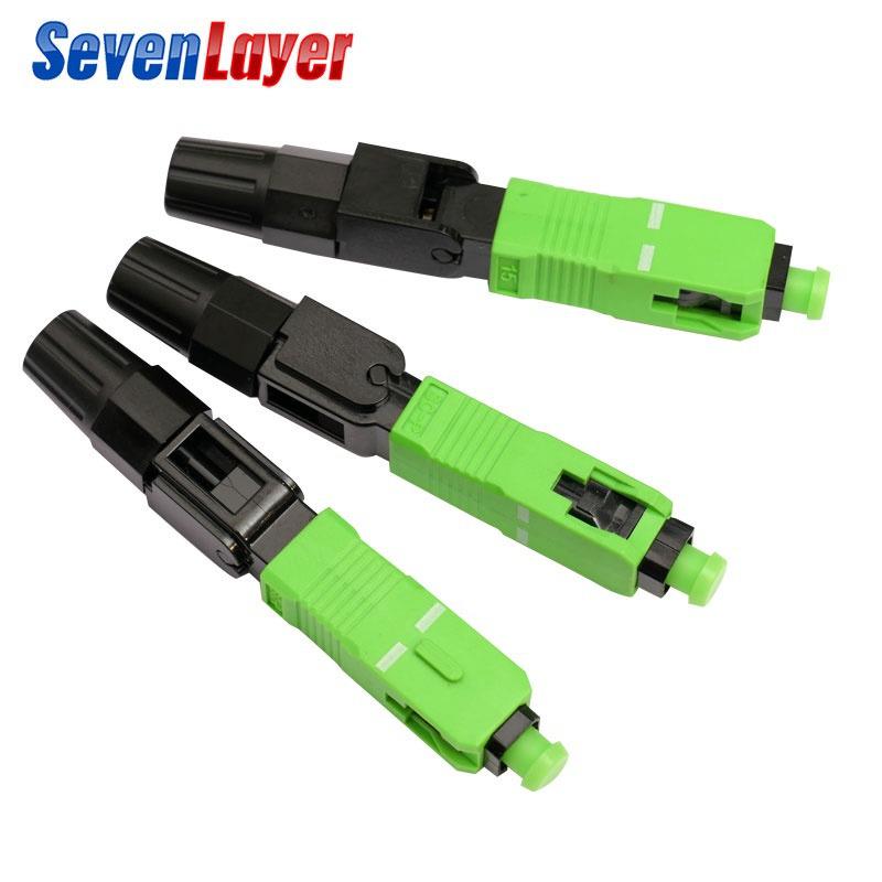 SC/APC Fiber Optic Fast Connector for FTTH, Telecom Grade, Embedded Type