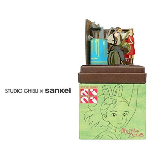 Sankei Studio Ghibli Mini The Borrower Arrietty Pod and Arrietty Paper Craft MP07-102