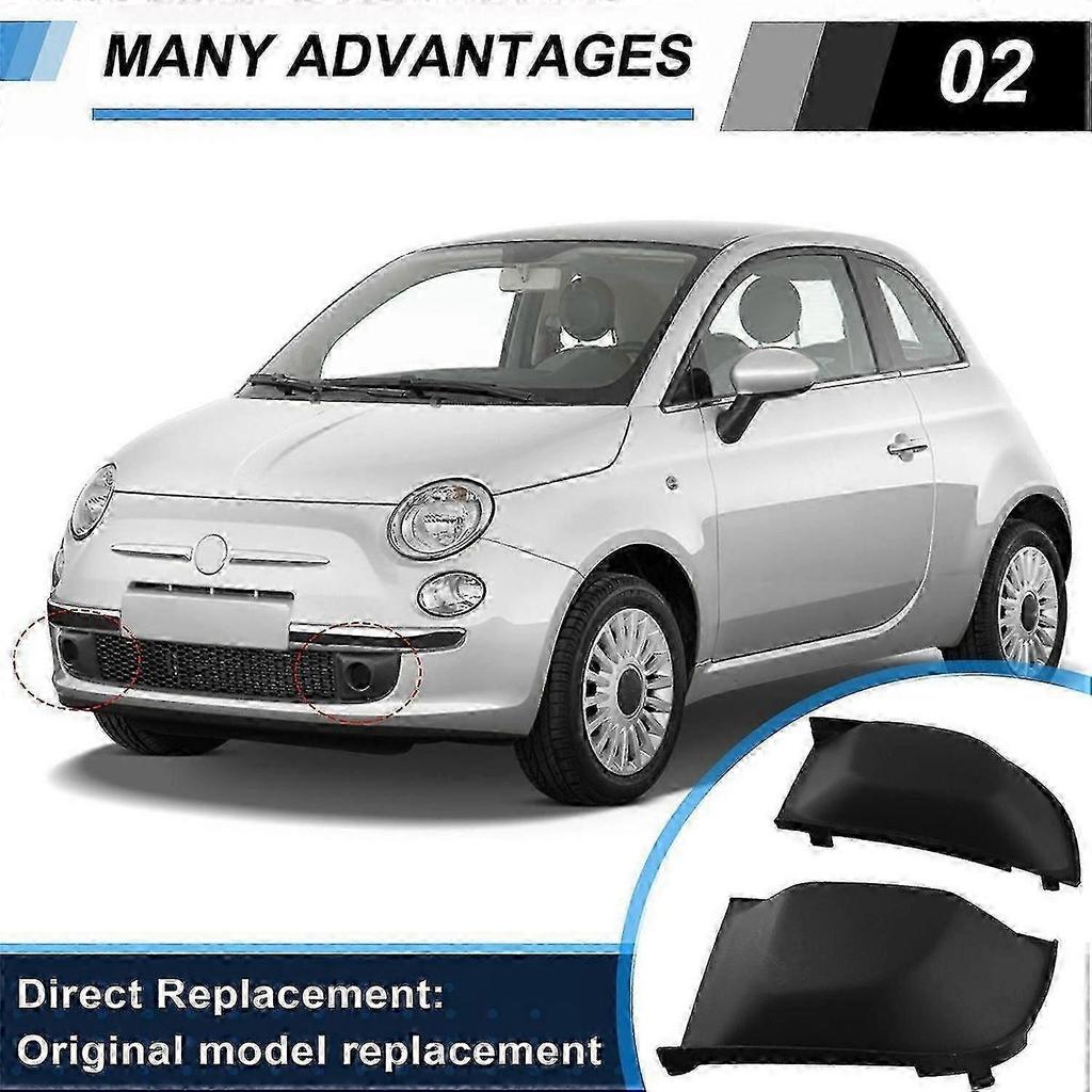 Car Front Bumper Cover 735455037 735455039 for Fiat 500 2008-2013 Front Bumper Lower Grille Cover