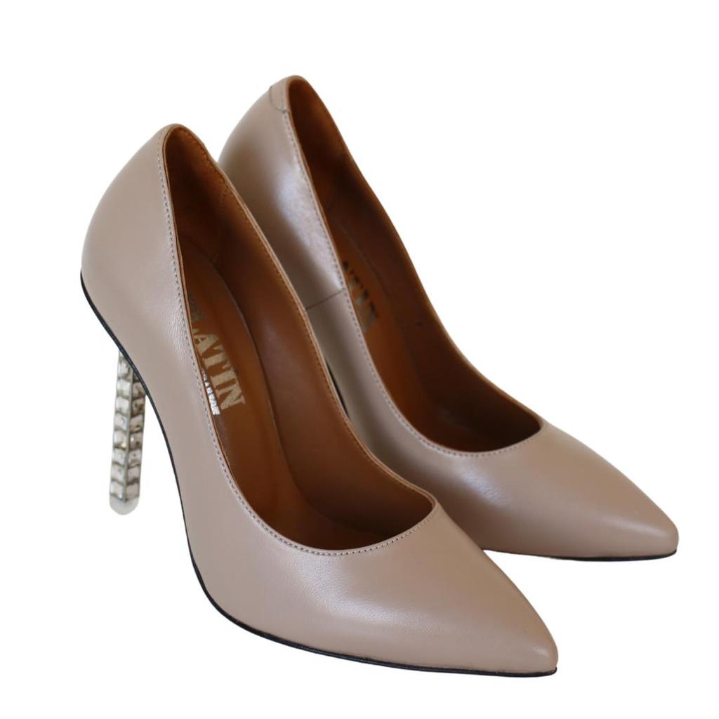 Pantofi de damă din piele naturală cu toc înalt