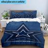 Cowboys Team Logo 3PCS Bedding Set 2D Printing (Includes 1 Duvet Cover + 2 Pillowcases Coreless), Bedroom decor,Fan Gift