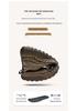 Men's Large Size Leather Slip-on Loafers - Spring & Autumn Fashion, Handmade, Thick-Soled, Casual Stitched Design
