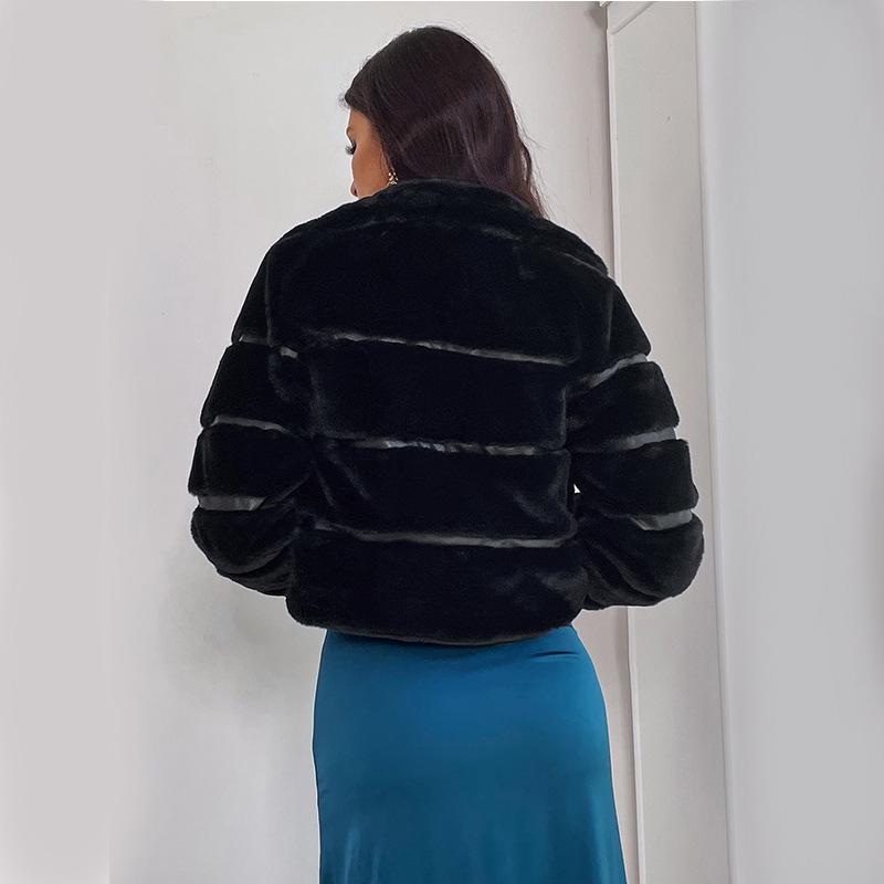 European & American Spliced Rex Rabbit Fur Coat - Women's Trendy Haining Short Style