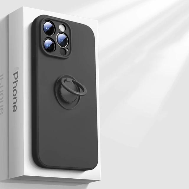 Płynny Silikonowy Magnetyczny Uchwyt Pierścieniowy Etui Na iPhone 16 15 14 Plus 13 12 11 Pro Max Samsung S25 S24 S23 S22 S21 Ultra Plus FE A16 A56 A15 A55 A53 A54