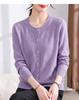 Hengyuanxiang Women's Embroidered Bowknot Knitted Cardigan