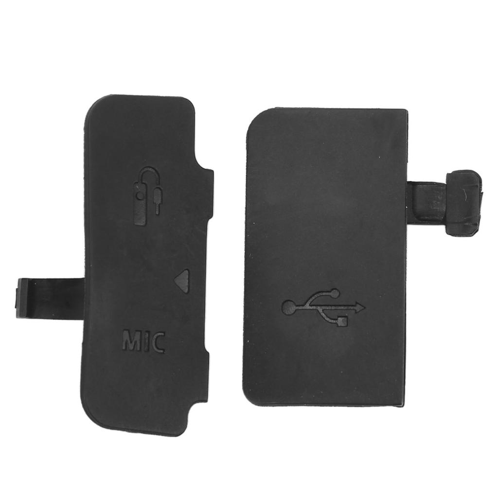 2PCS Digital Camera MIC Interface Door Cover Rubber Camera Repair Parts for 200D II Replacement