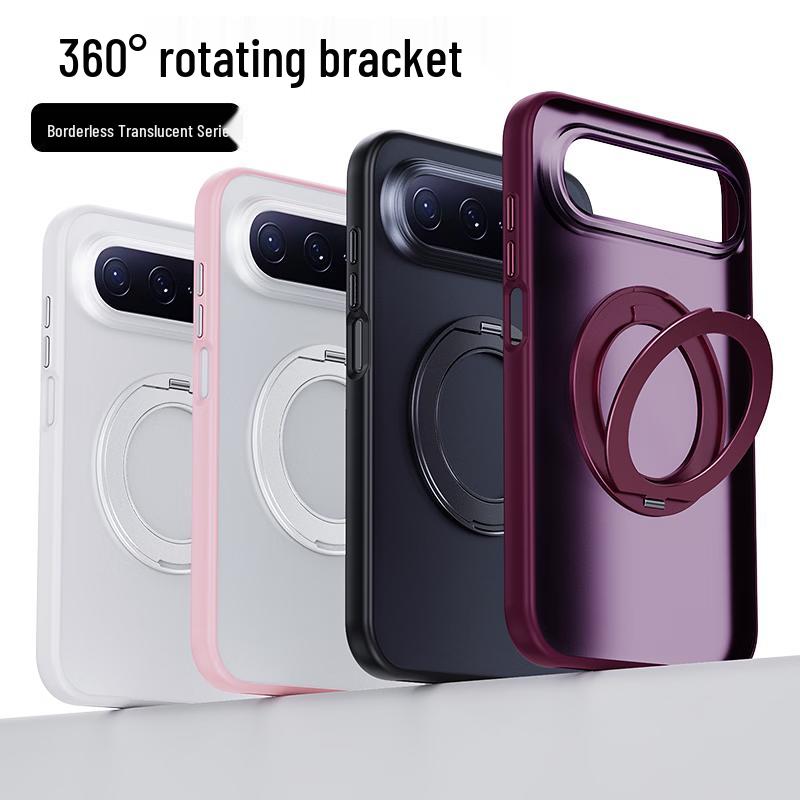 Huawei Pura X View Magnetic Matte Phone Case with Rotating Stand
