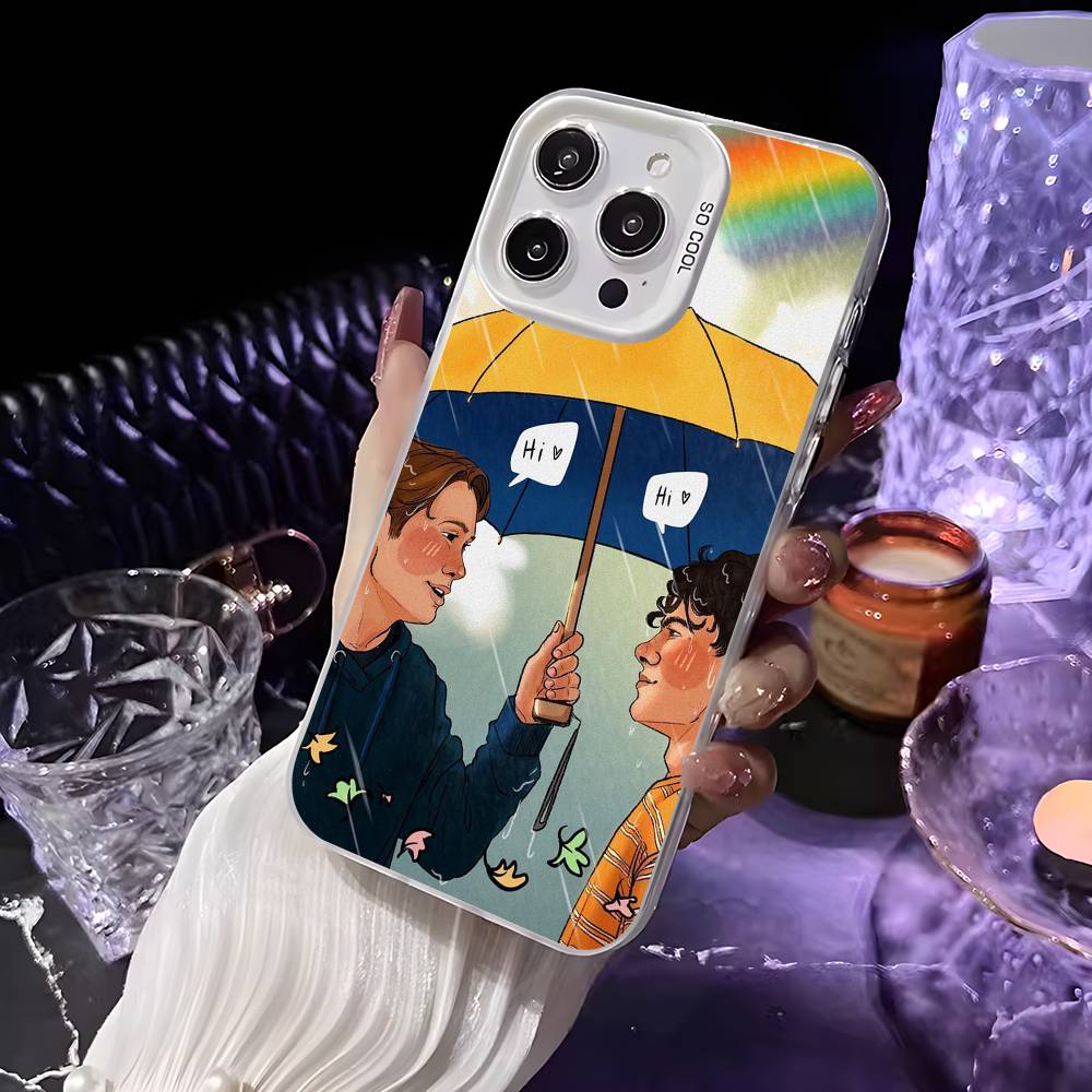 Gay TV H-Heartstopper Θήκη Κινητού Για iPhone 16 15 14 13 12 11 Pro Max Λευκή Ματ Λέιζερ Μεταλλική Aurora Funda