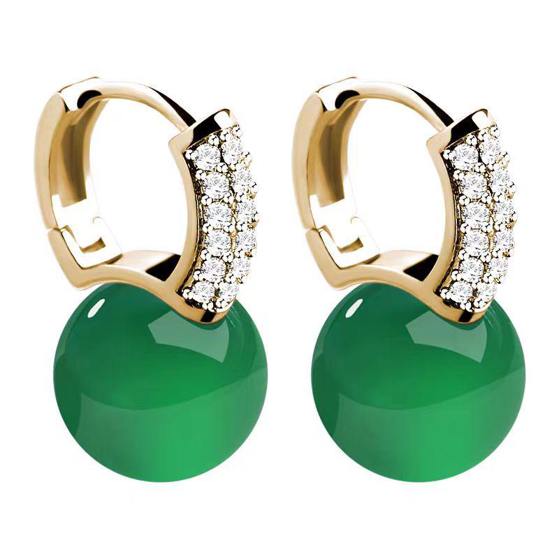 2024 Emerald Micro-Inlaid Earrings: Unique, Luxurious High-End Jewelry for Women