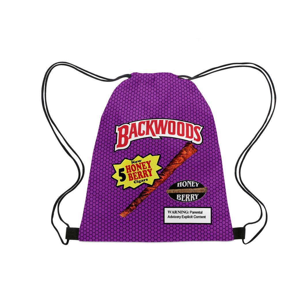 3D Backwoods Cigar 3D Drawstring Bag, Oxford Cloth Drawstring Bag Drawstring pocket