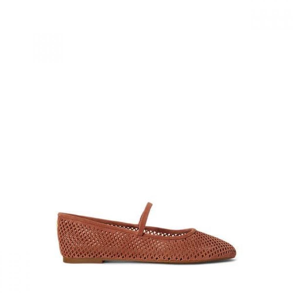 Lauren Ralph Lauren Jaina Perforated Suede Mary Jane Flat Walrftw0c920356600 7 B