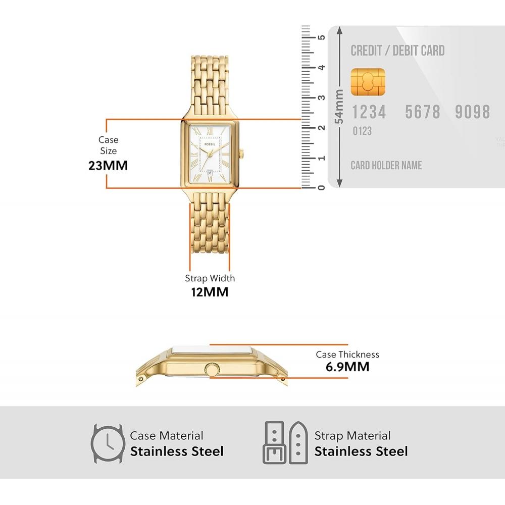 FoSSil ES5220 Women S Gold Gold ES5220 Raquel Watch