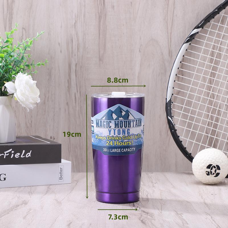 Double Wall Vacuum with Lid Thermos Bottle 304 Stainless Steel Water Bottle Tea Coffee Cup Tumbler Travel Mug Car Use Water Cup