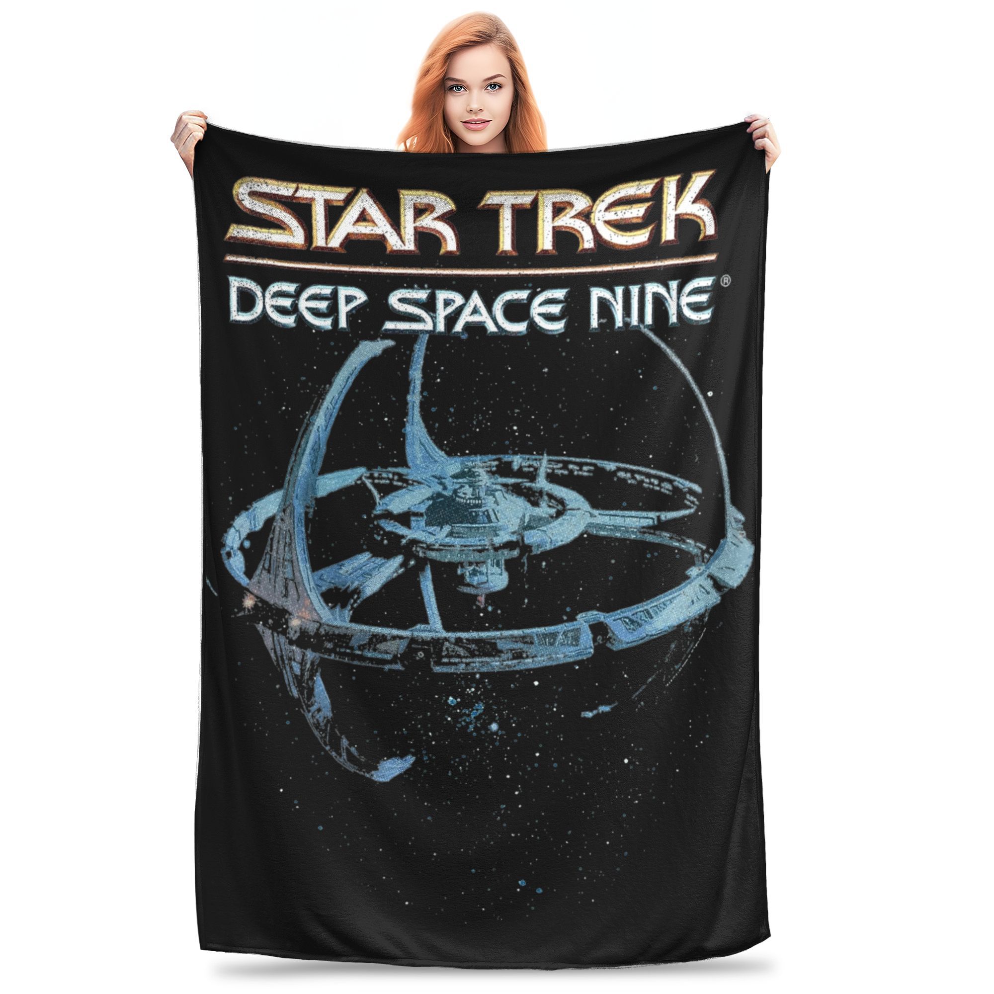 

Stars Treks Deep Space Nine Space Station Blanket Multi-size Soft Fuzzy Plush Throw Blankets for Sofa Couch and Bed 80x120cm