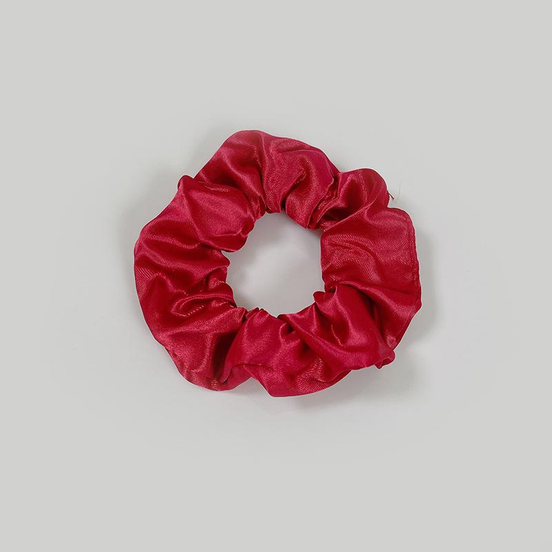 European-American Satin Pleated Hair Tie - French Minimalist Design