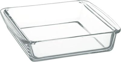 Heat-Resistant Glass Cake Pan, Baking Dish, Gratin Dish, Square, 25.5 X 21 X 6 Cm, KBC222