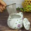 Stylish Kutani Ware Teapot with Floral Arabesque Made In with Tea Strainer Pattern, Japan, Included.