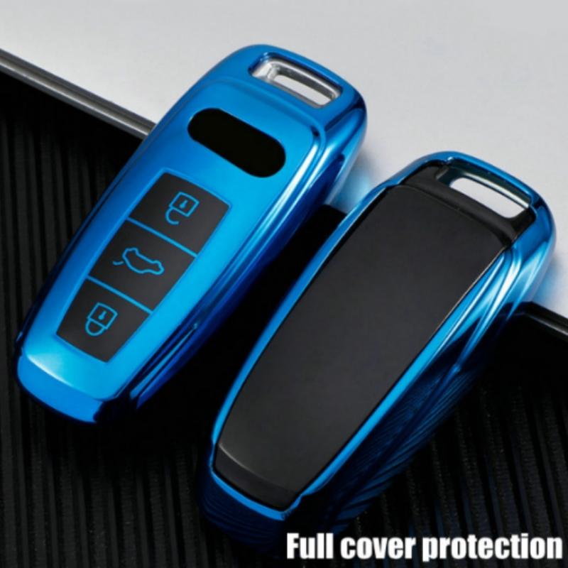 High Quality TPU Car Remote Key Case Shell Cover for A6 A7 A8 E-tron C8 D5 Q7 Q8 2018 2019 Protector Holder Fob Accessories