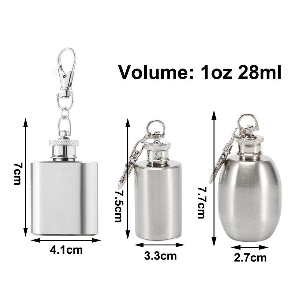 Fashion Mini 1oz Hip Flask Stainless Steel Portable Drinking Flasks Small Water Bottle Outdoor