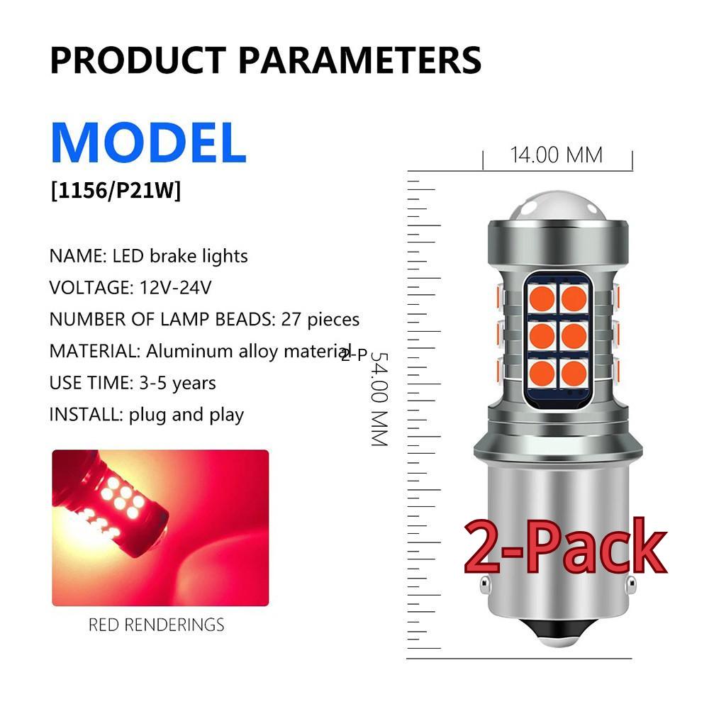 

Премиальный 27LED P21W Красный Стоп-сигнал Супер Яркий Безопасное Вождение Автомобильный Задний Тормозной Фонарь 1156