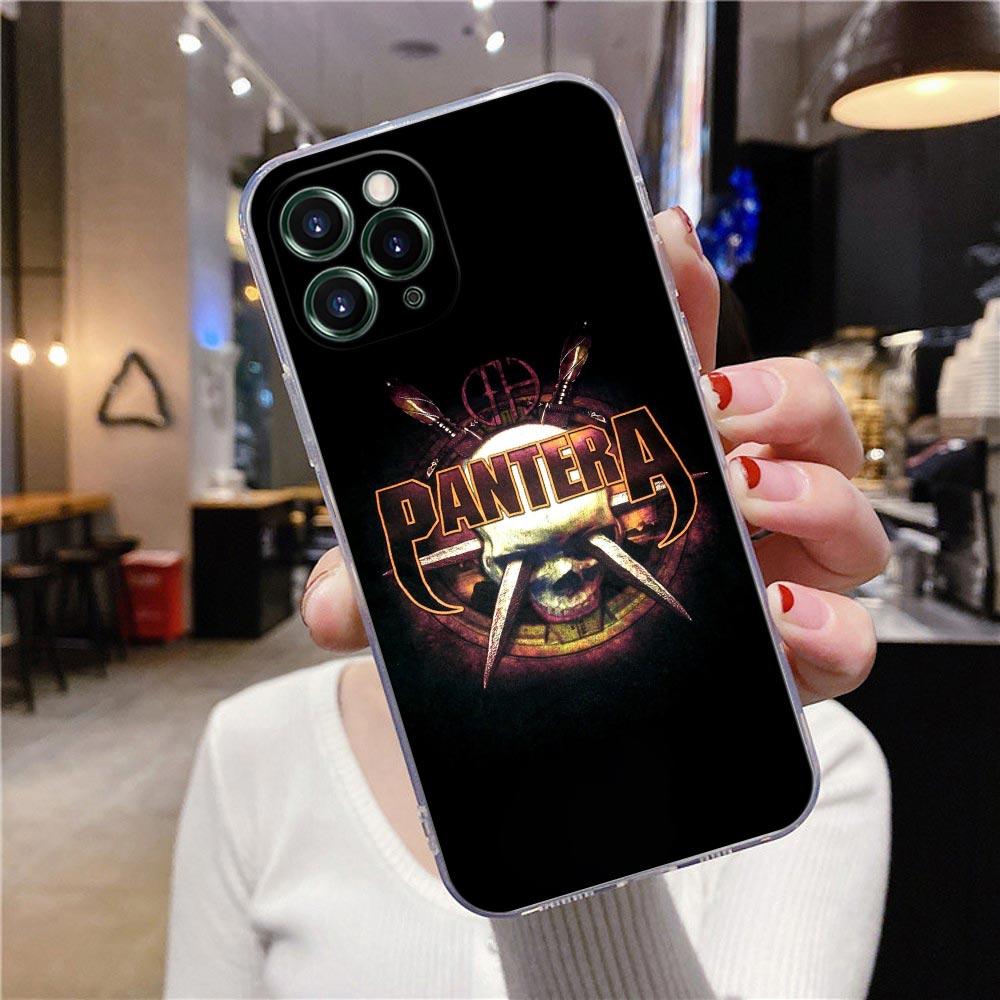 Průhledné pouzdro pro Apple iPhone 12 11 13 Pro Max mini XS X XR 7 8 Plus SE Pouzdro Kryt Pantera Dimebag Darrell Guiar Rock Band