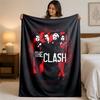 The Clash Print Flannel Blanket Cozy Lightweight Plush Throw Blanket For Bed Sofa Household Use