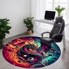 1pc Dragon Yin Yang Symbol Chair Carpet for Office Non Slip, Machine Washable Rug for Office, Room Holiday Decor for Christmas, Birthday Polyester