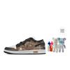 Air Jordan 1 Treasure Map, Fluid Bear Abrasion Resistant Low Top Vintage Basketball Shoes Women's Black Brown DC0774-101(Team773--)