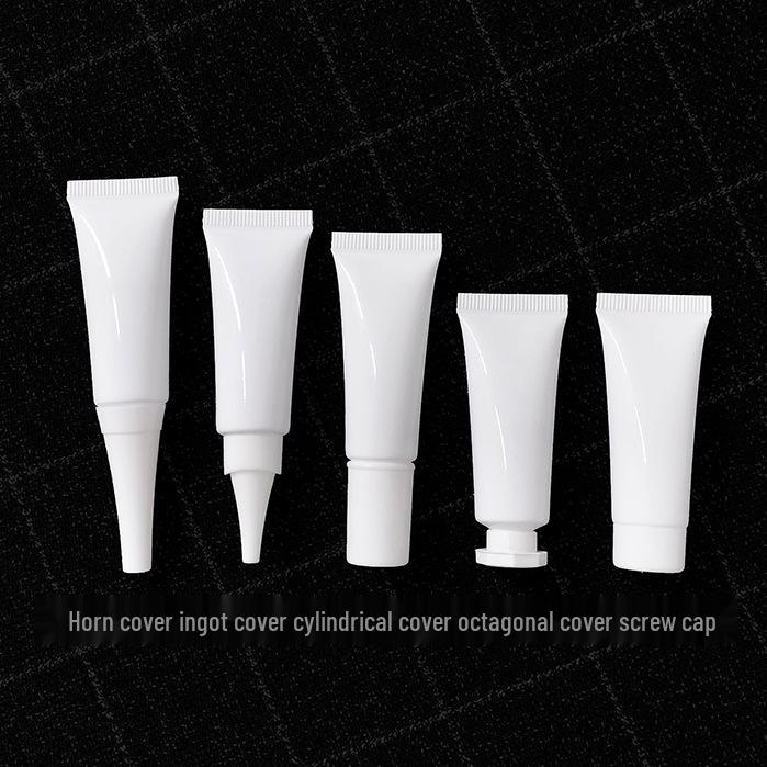 10g White Cosmetic Soft Tube, 10ml Empty Plastic Bottle, Small Capacity Trial Size