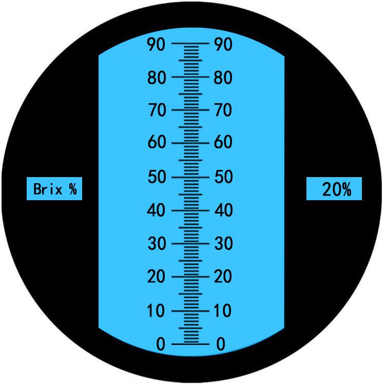Handheld-Brix-Messgerät Refraktometer: 0-90% Zucker- und Süßegrad-Tester