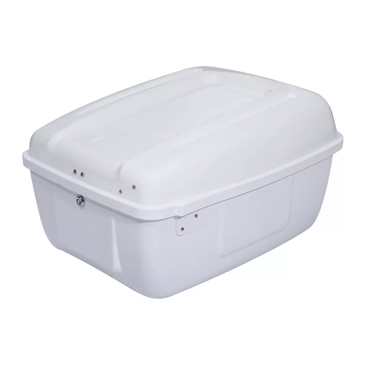 Motorcycle Police Trunk For Harley Electra Street Road King Glide FLHTP Rear Bag белый