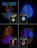 Grid Screen Hanging Smart LED Curtain Lights with Leather Line Decoration for Christmas and Dual Control Features