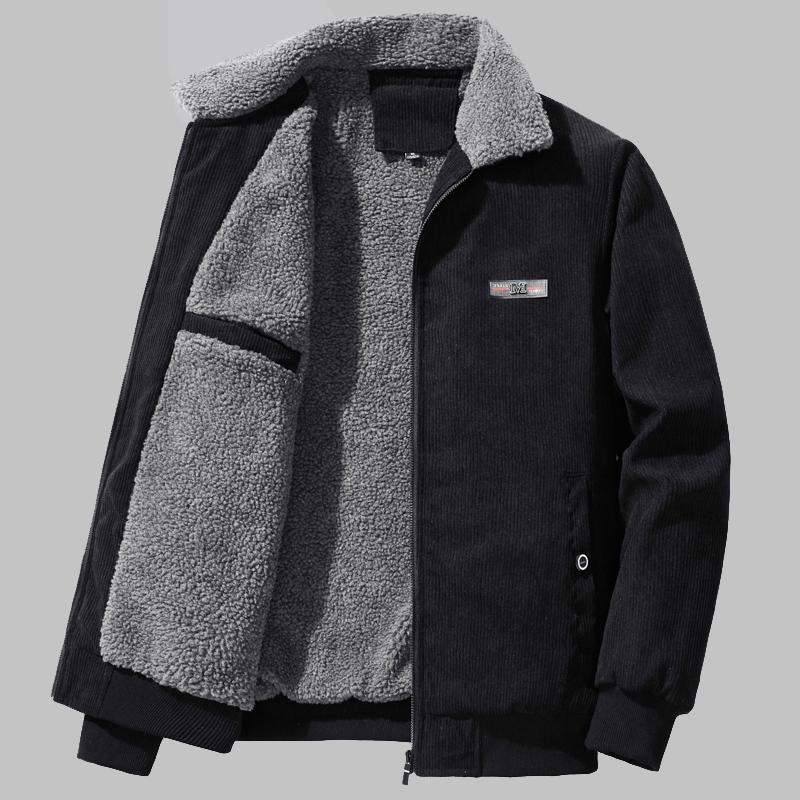 Mid-Aged Men s Lambswool-Lined Corduroy Jacket XL 110-125 jin