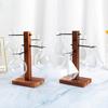 1 Set Plants Propagation Station with 4 Glass Vases Indoor House Plant Terrarium Kit Hydroponic Flower Holder Plants Container Decoration
