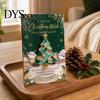 Holiday Gathering Props Christmas Pocket Hug Card, Mini Greeting Token with Home Accents Festive Design, Gift for Friends Family, Party Favor Keepsake