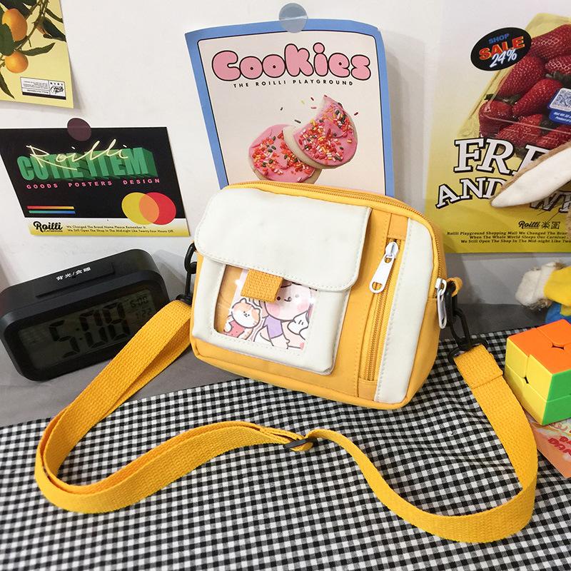New Canvas Bag Female Student Small Bag Wind Messenger Bag Literary Versatile Cute Shoulder Bag