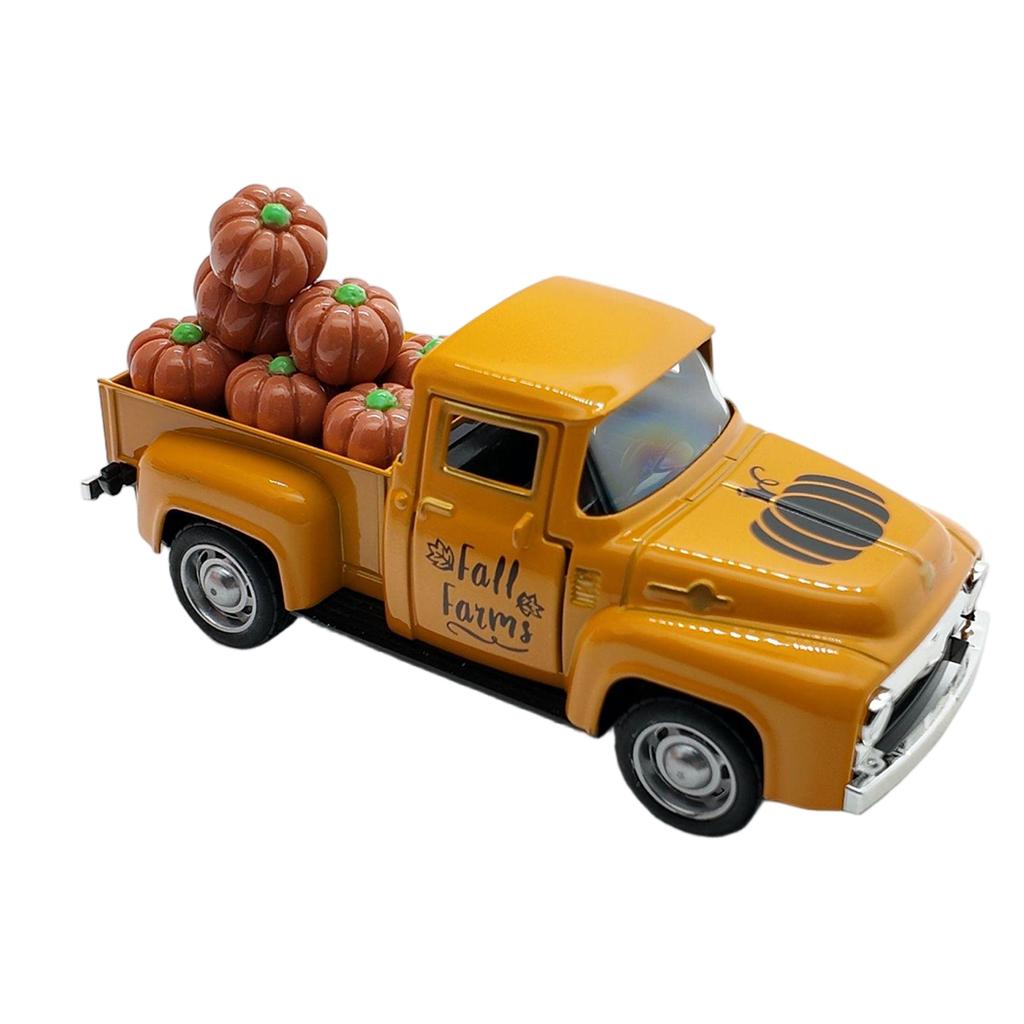 Vintage Pumpkin Die- Alloy Car Model Retro Decor Figurine