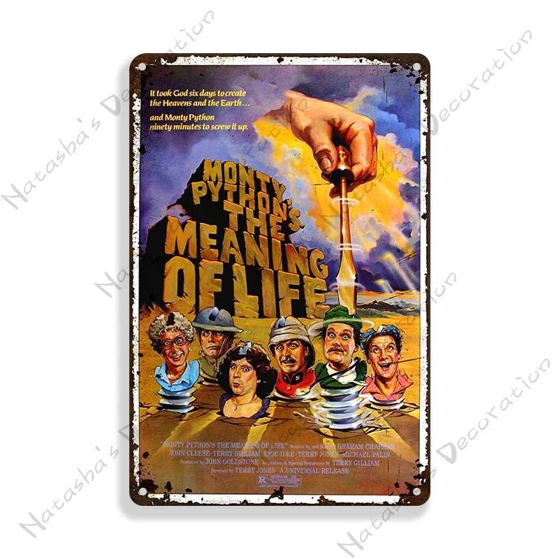 1975 British Comedy Film Monty Python and the Holy Grail Metal Tin Sign Retro Metal Signs Wall Plate Home Bar Club Metal Plaque