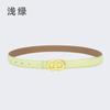 Ladies Belt Letter Alloy Buckle Simple Decorative Belt Leather Student Daily Casual Wear