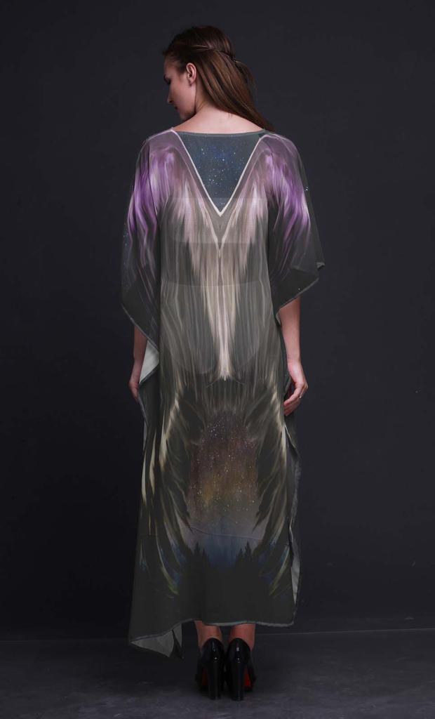 Phagun Full Moon Galaxy Ladies Kaftan Holiday Loungewear Maxi Dress Beach