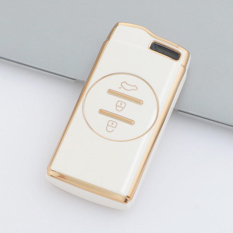 Key Cover with Gold Edge for 2021 Chery Ruihu 3xplus, Ruihu 7pro, and Xingtu TLX