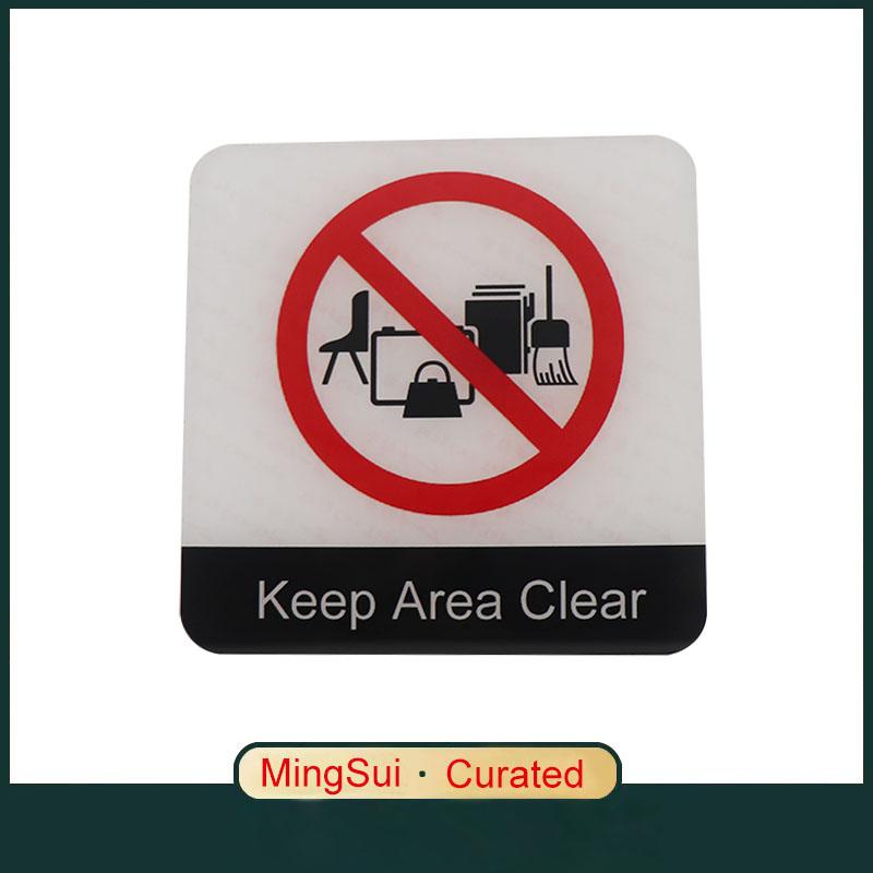 Creative Signage Keep Area Clear Sign Wall Label Sticker Warning Badge for Office Fire exits Stairwells Warehouse Factory Workshop Hospital corridors