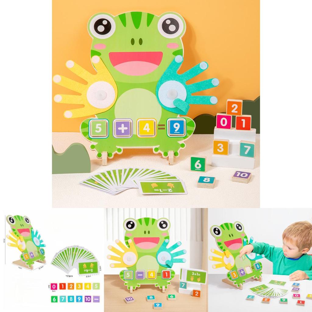 Wooden Educational Toy For Kids Frog Number Math Puzzle For Early Learning