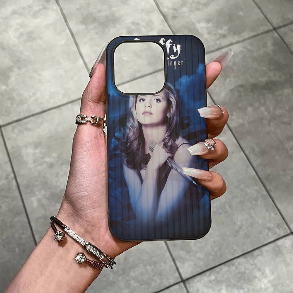 

B-Buffy The Vampire Slayer Wave Corrugated Phone Case For IPhone 17 Air 16 15 14 13 11 12 Pro Max Plus Matte Cover iPhone 15 pro